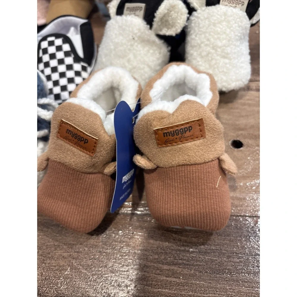 Lot 12 Pairs Infant Girl Baby Sizes NB-2 Dressy Slippers, Sock Shoes Boots